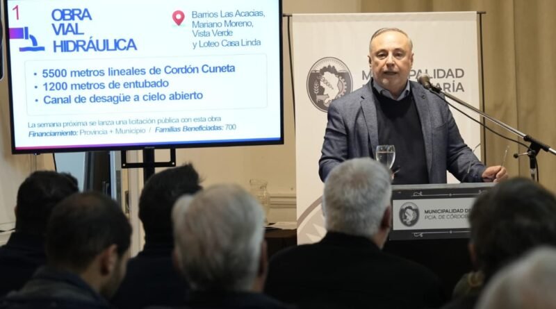 Presentaron plan de desagües