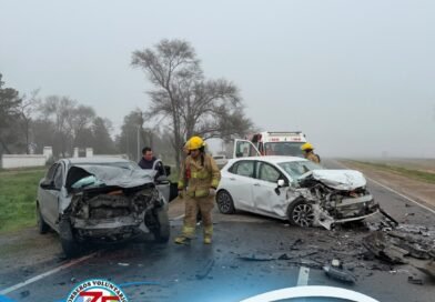 Grave choque frontal sobre la Ruta 2: dos personas resultaron heridas